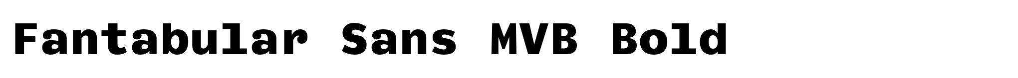 Fantabular Sans MVB Bold image